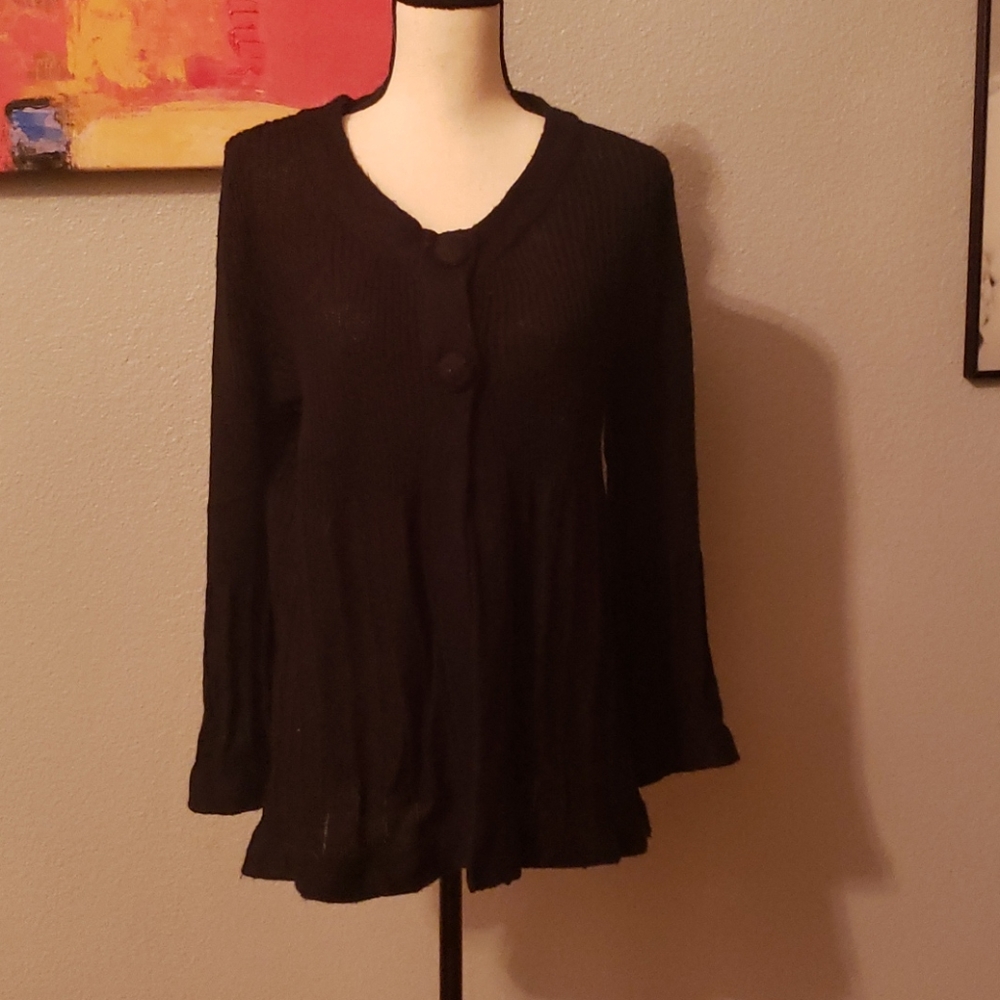 Debbie Morgan Black flouncy Sweater